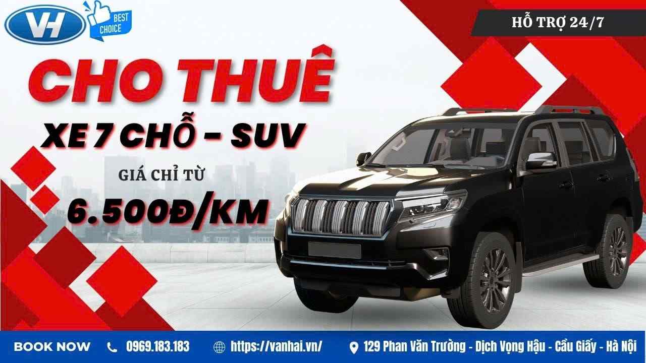 Xe Vân Hải cho thuê xe du lịch 4 chỗ tại Hà Nội