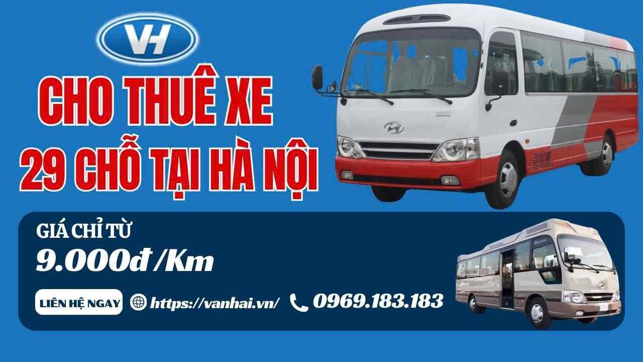 Vân Hải cho thuê xe 29 chỗ giá rẻ nhất