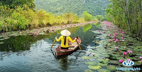 Du thuyền trên mặt hồ chiêm ngưỡng khung cảnh thiên nhiên nên thơ