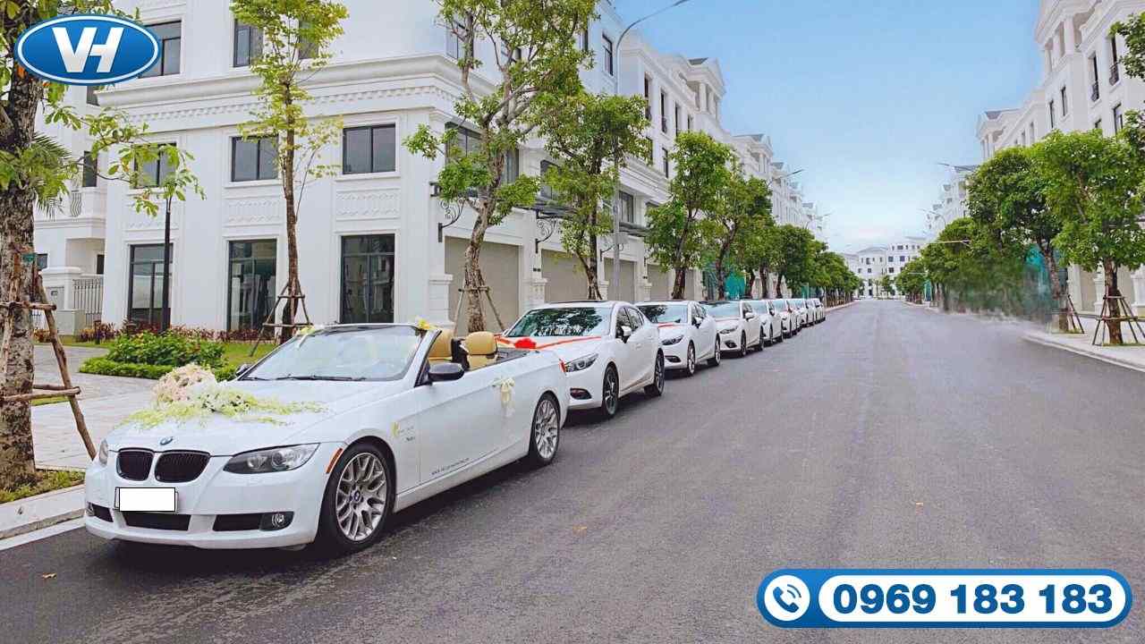 Xe cưới Mercedes với cách kết hoa cưới sang trọng tại Vân Hải