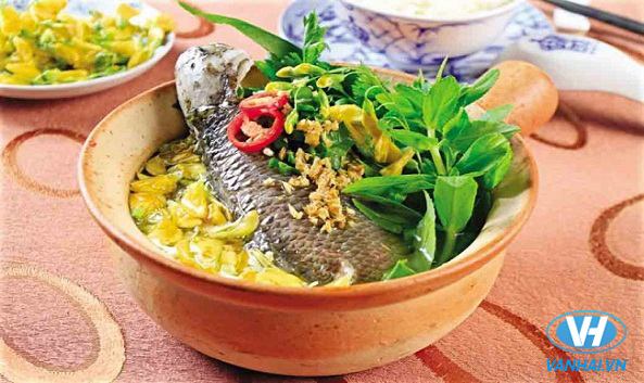 Canh chua cá rô đồng Ninh Bình