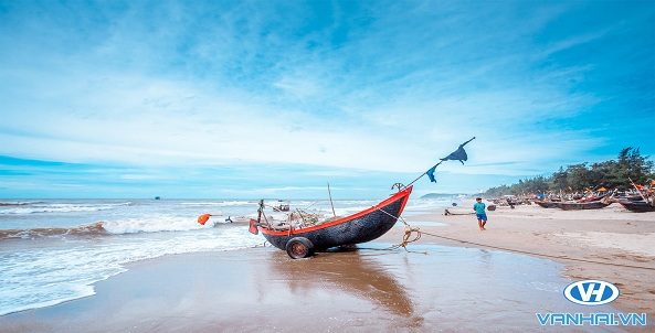 Không gian bình yên của bãi biển Sầm Sơn