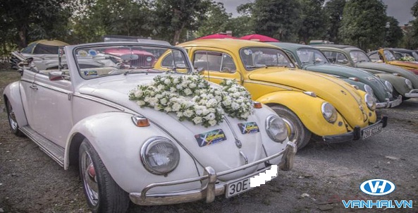 Xe cưới Volkswagen được kết hoa tinh tế