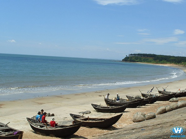 Khung cảnh thiên nhiên tươi đẹp ở bãi biển Hải Thịnh