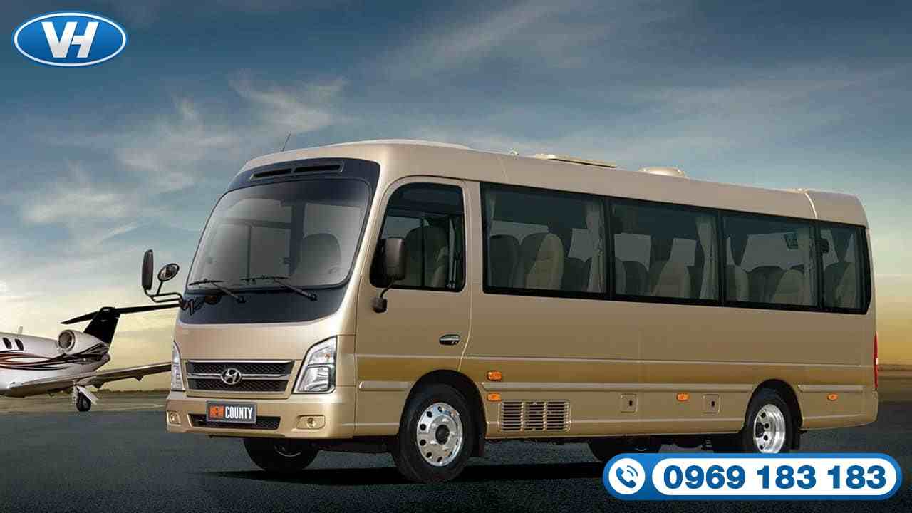 Giá cho thuê xe 29 chỗ Hyundai County tại Mê Linh ưu đãi